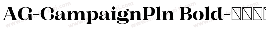 AG-CampaignPln Bold字体转换